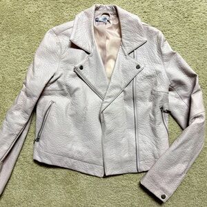 Baby Pink J.Lo Leather Jacket